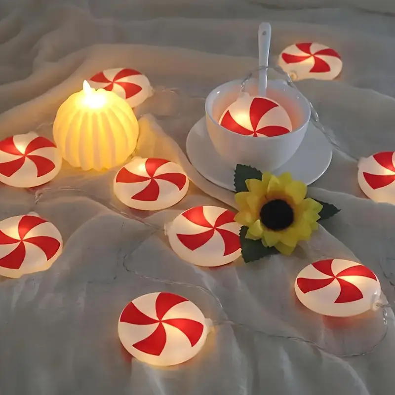 6m 40 LEDS Festive Candy Cane  - đánh giá và giá Led Fairy String Lights