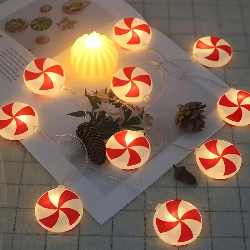 6m 40 LEDS Festive Candy Cane  - đánh giá và giá Led Fairy String Lights