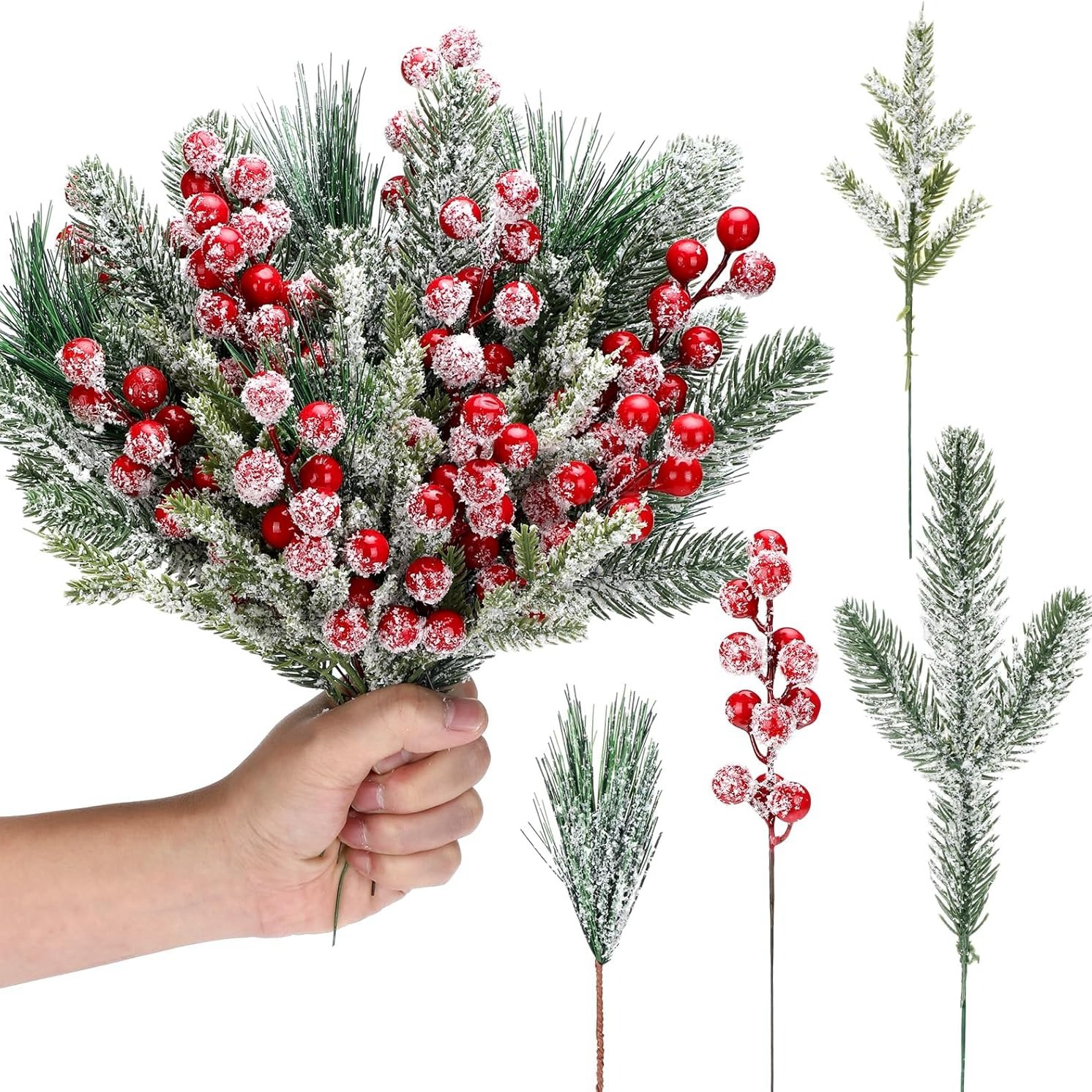 Artificial Snow White Pine Bra - đánh giá và giá Christmas Wreath Fake