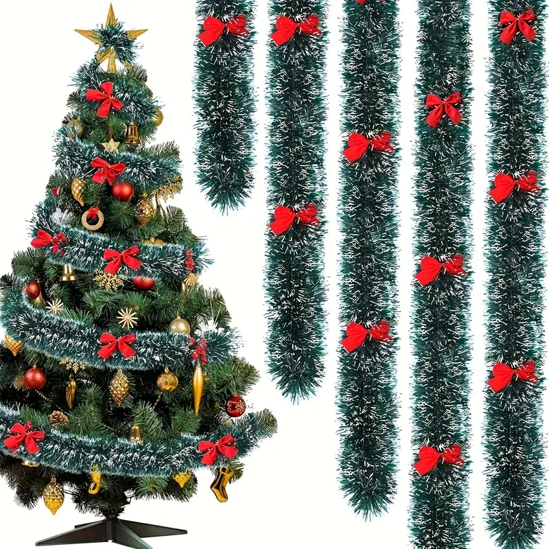 Christmas Bow Tinsel Ribbons G - đánh giá và giá Tinsel Garland Decoration
