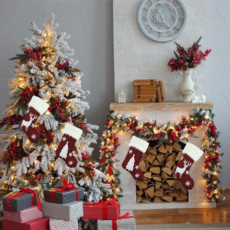 Vớ Giáng Sinh Có Đèn Led Dạ Qu - đánh giá và giá Christmas Stocking Hanging