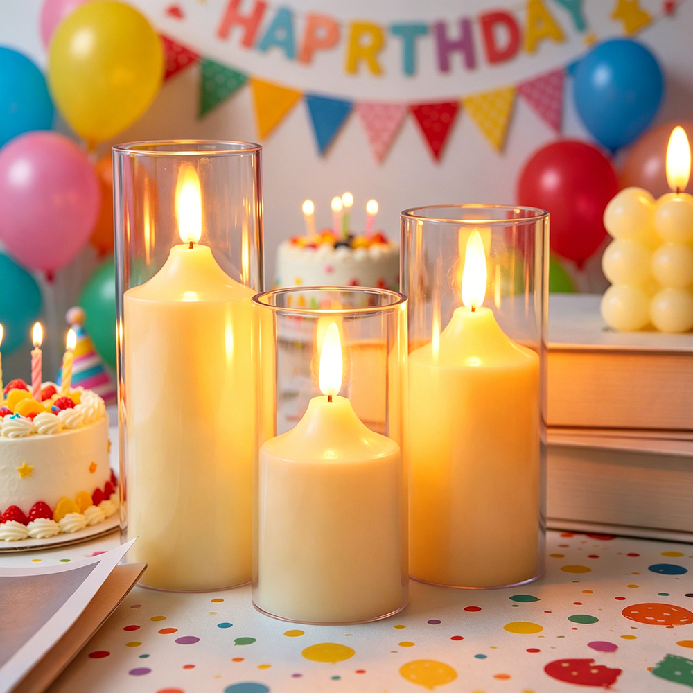 3pcs/ Set LED Flameless Flicke - đánh giá và giá Holiday Candle Set