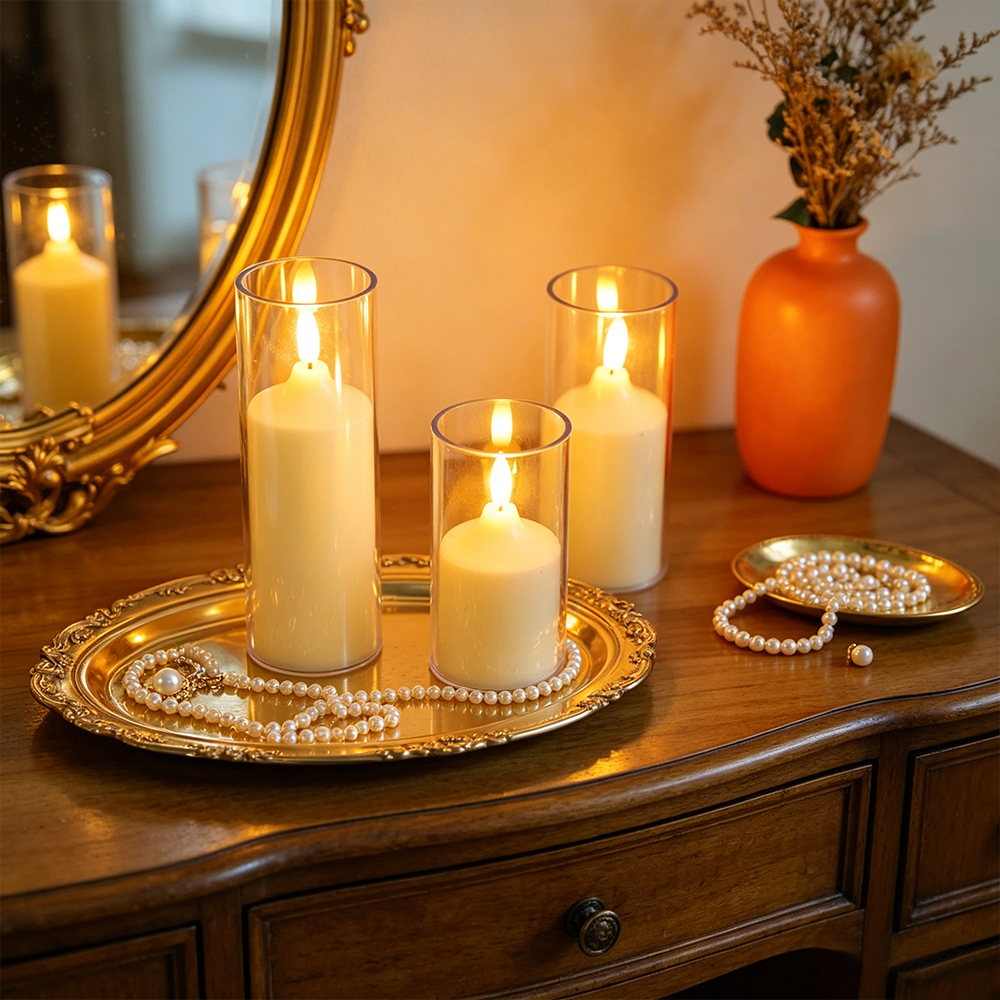 3pcs/ Set LED Flameless Flicke - đánh giá và giá Holiday Candle Set