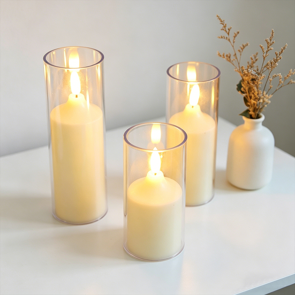 3pcs/ Set LED Flameless Flicke - đánh giá và giá Holiday Candle Set