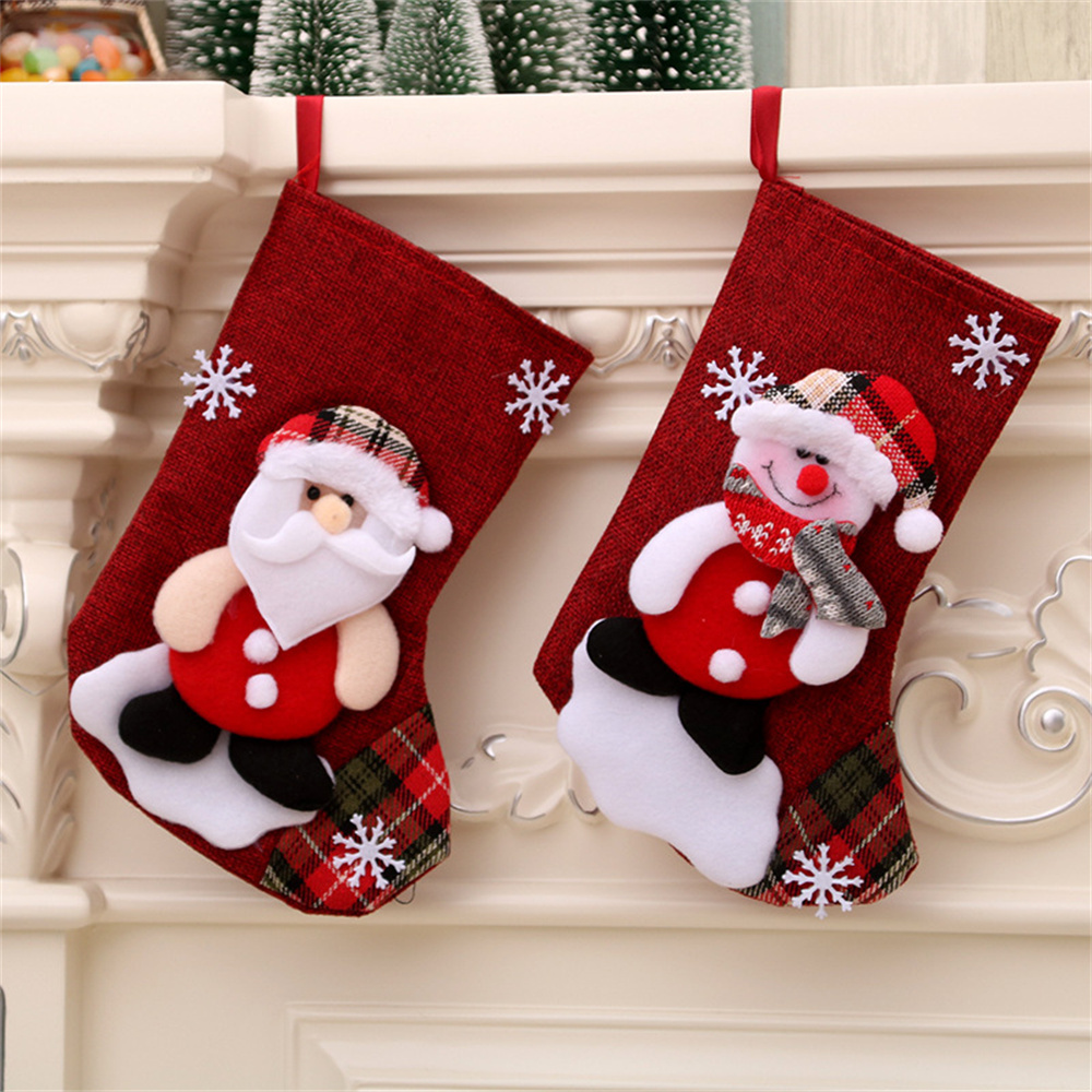 Linen Christmas Stockings Gift - đánh giá và giá Christmas Stocking Hanging