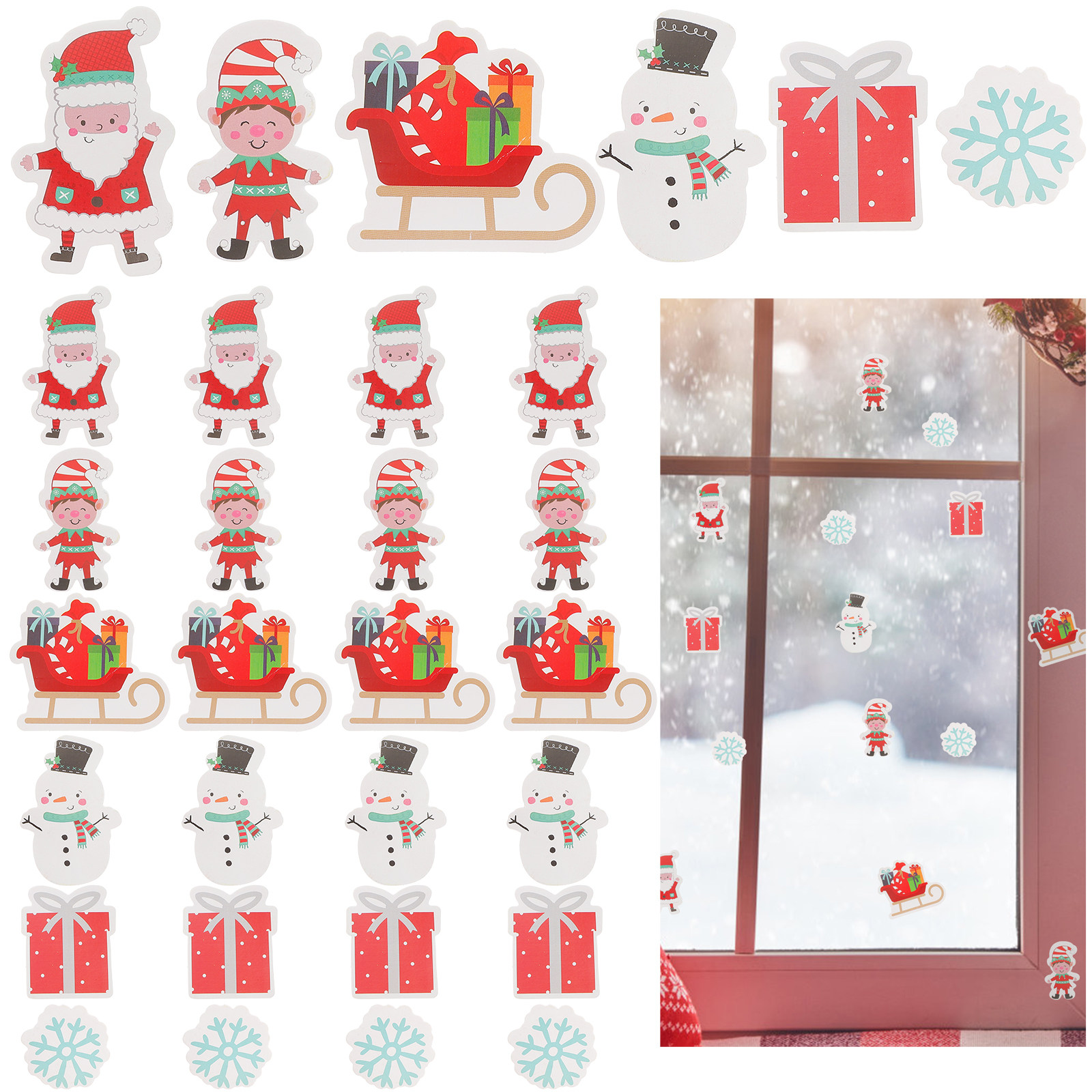 40Pcs Self-Adhesive Christmas  - đánh giá và giá Snowflake Window Decal