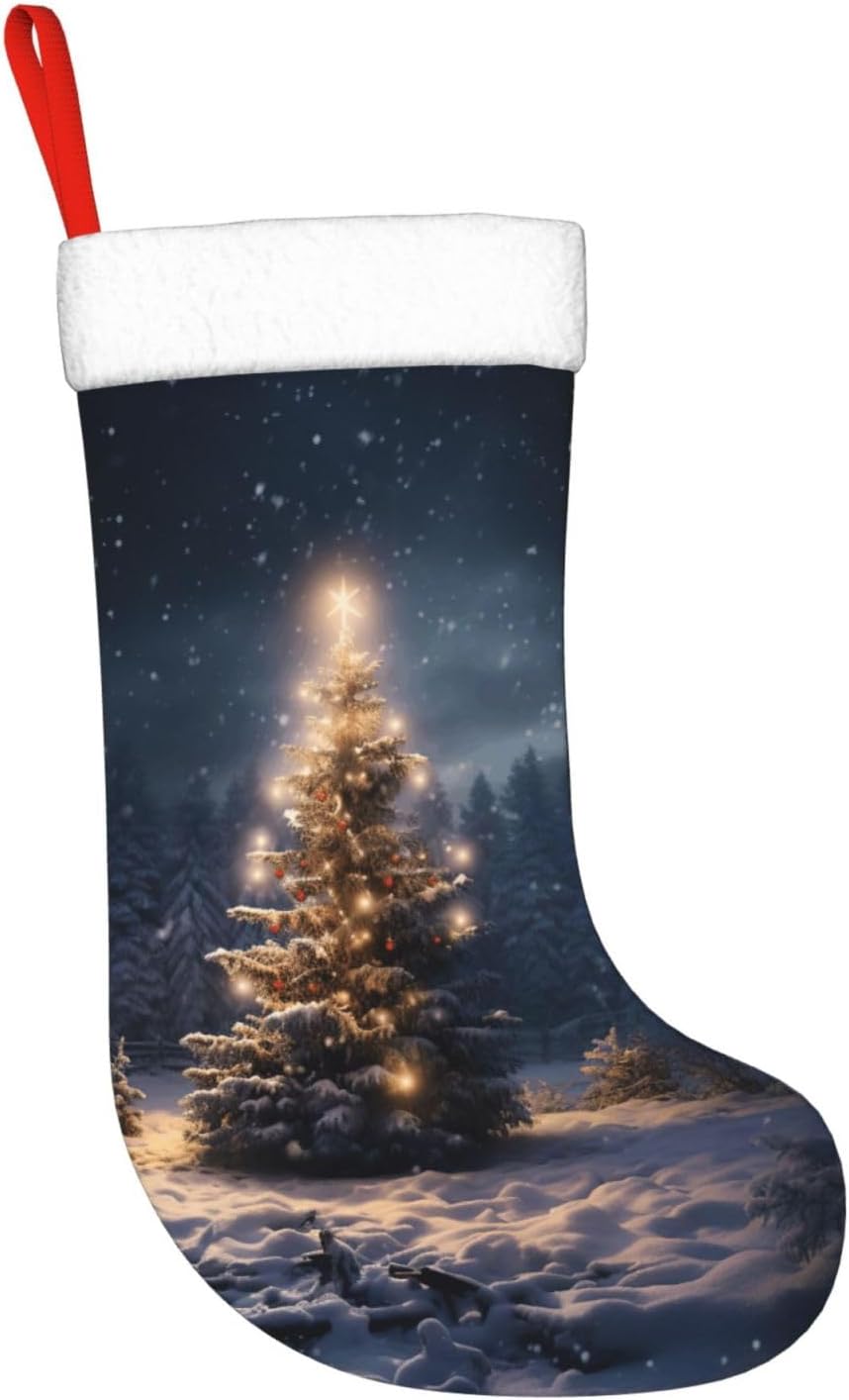 Christmas Tree Snow gift Stock - đánh giá và giá Christmas Stocking Hanging