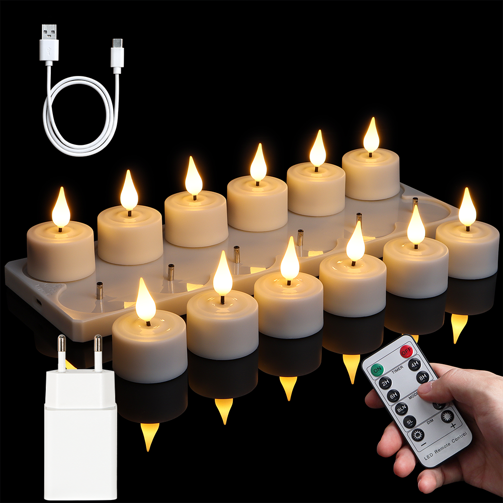 LED Candle Light Rechargeable  - đánh giá và giá Holiday Candle Set