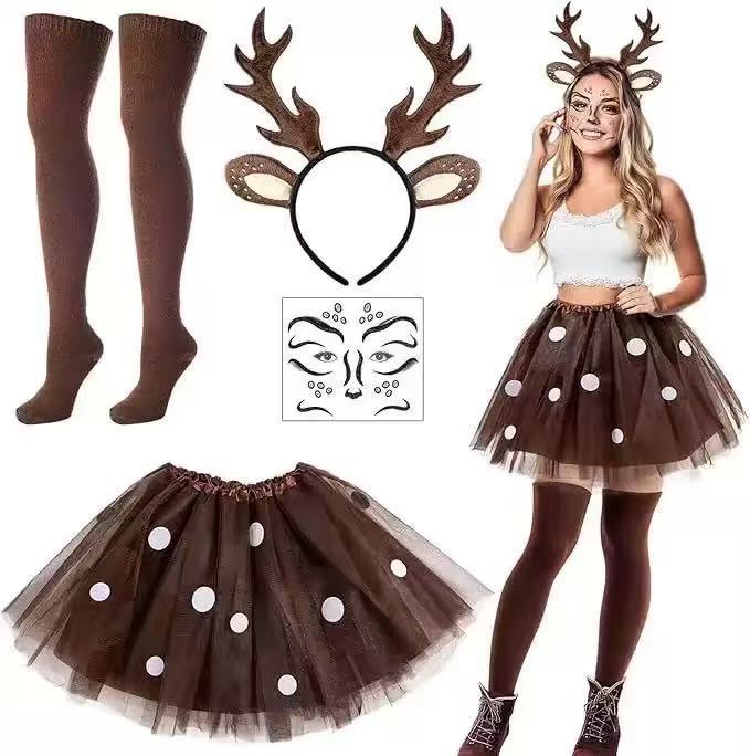 Reindeer Costume Set Antler He - đánh giá và giá Reindeer Antlers Headband