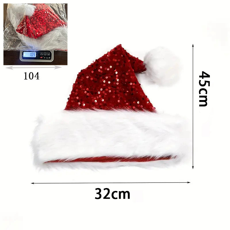Sequin Christmas Hat Plush Sol - đánh giá và giá Santa Hat Plush