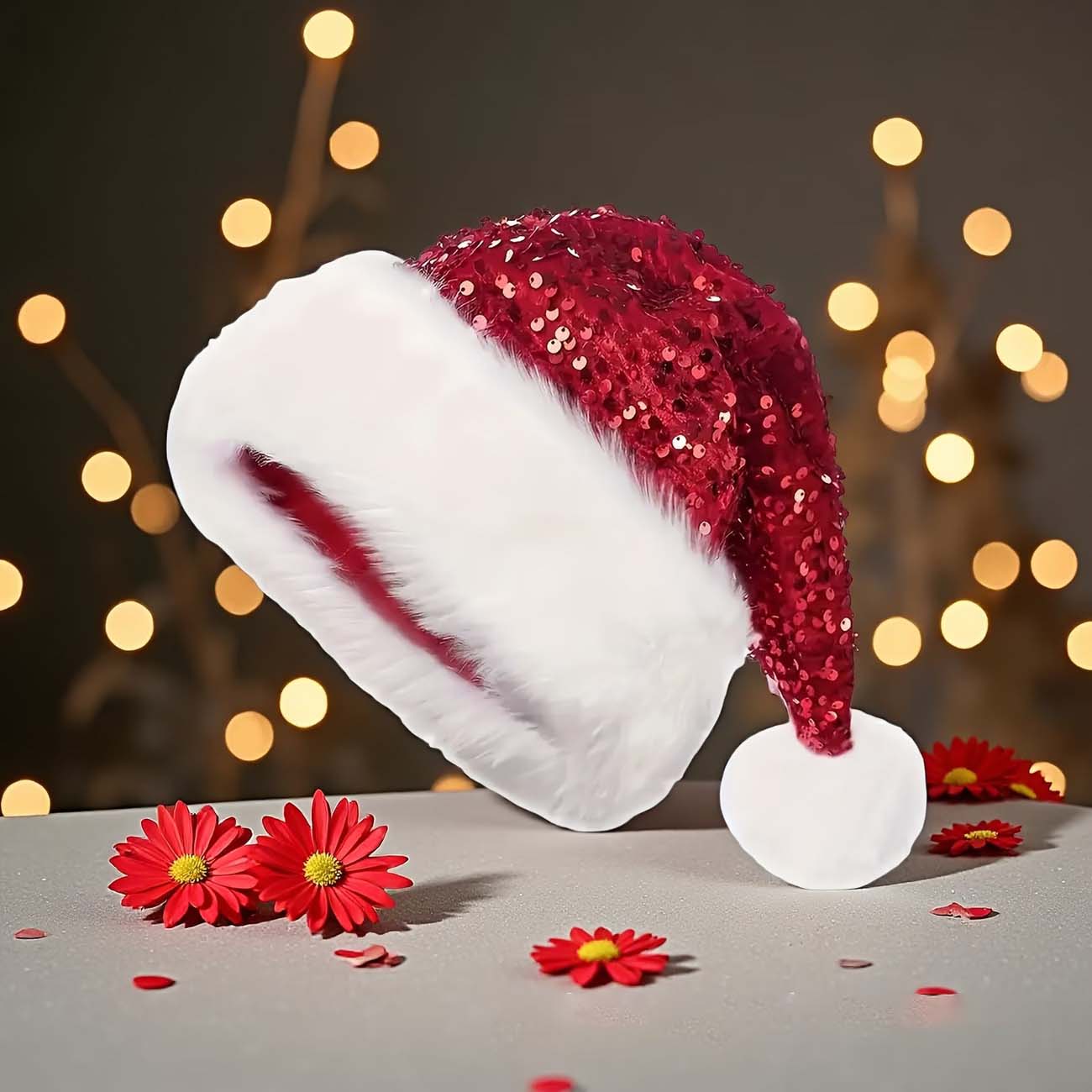 Sequin Christmas Hat Plush Sol - đánh giá và giá Santa Hat Plush