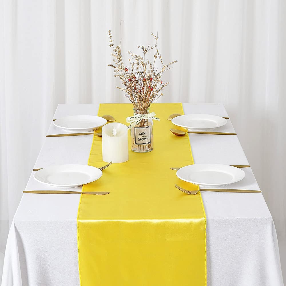 12X108 Inch Satin Bàn Cưới Á Q - đánh giá và giá Christmas Table Runner