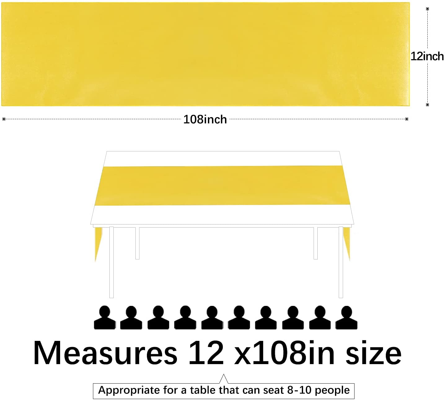 12X108 Inch Satin Bàn Cưới Á Q - đánh giá và giá Christmas Table Runner