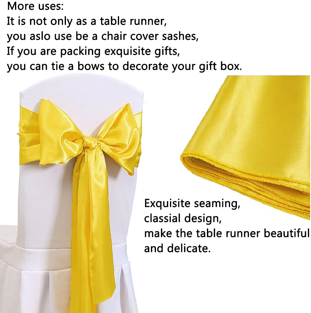 12X108 Inch Satin Bàn Cưới Á Q - đánh giá và giá Christmas Table Runner