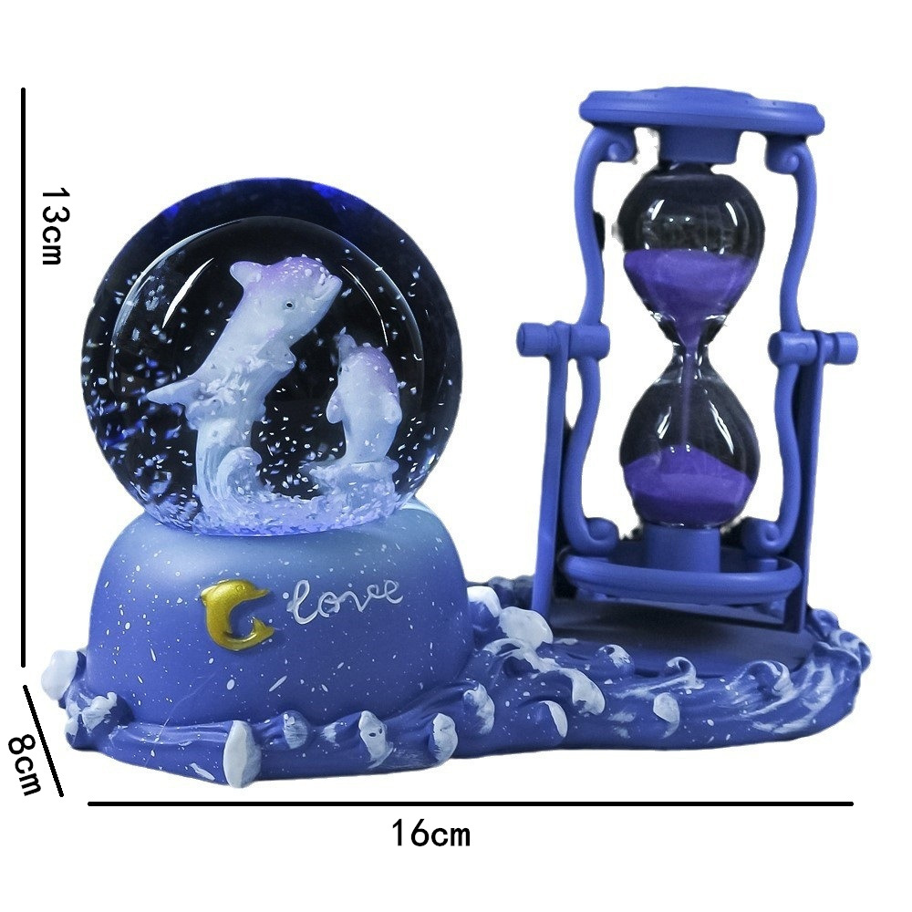 Dolphin Hourglass Timer Crysta - đánh giá và giá Snow Globe Musical