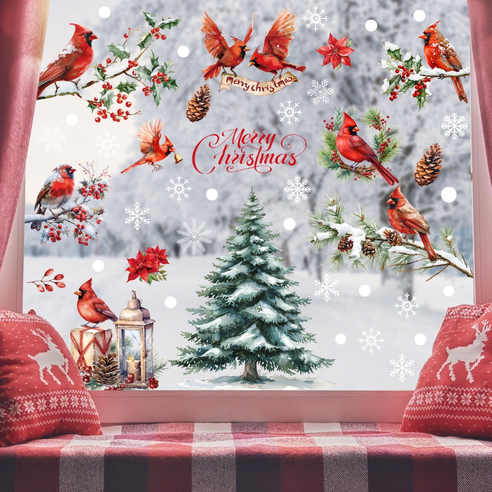 9pcs Christmas Window Decals C - đánh giá và giá Snowflake Window Decal