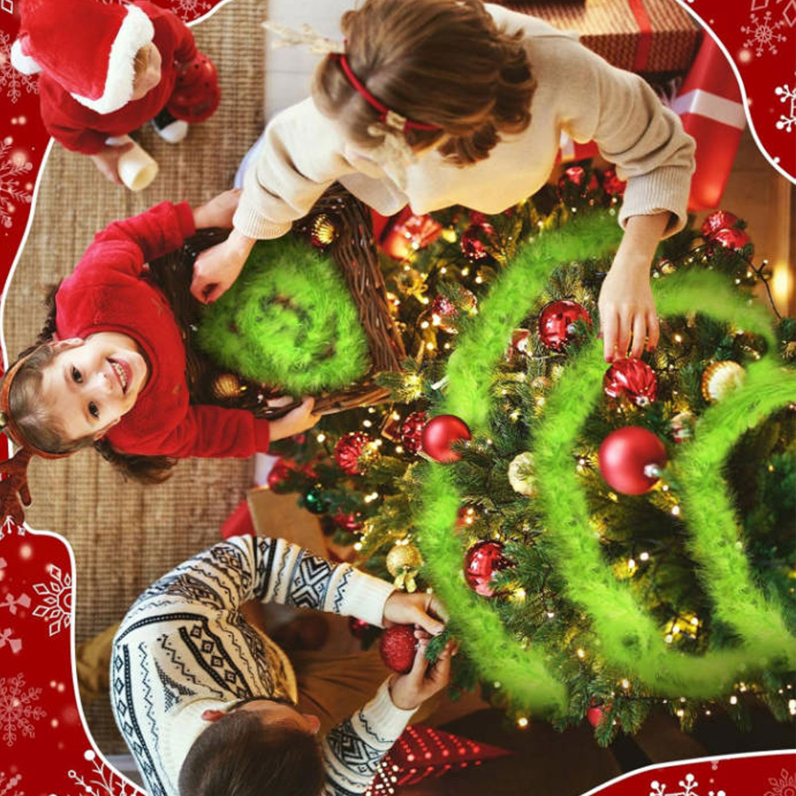 Christmas Garland 3 PCS 20 Fee - đánh giá và giá Tinsel Garland Decoration