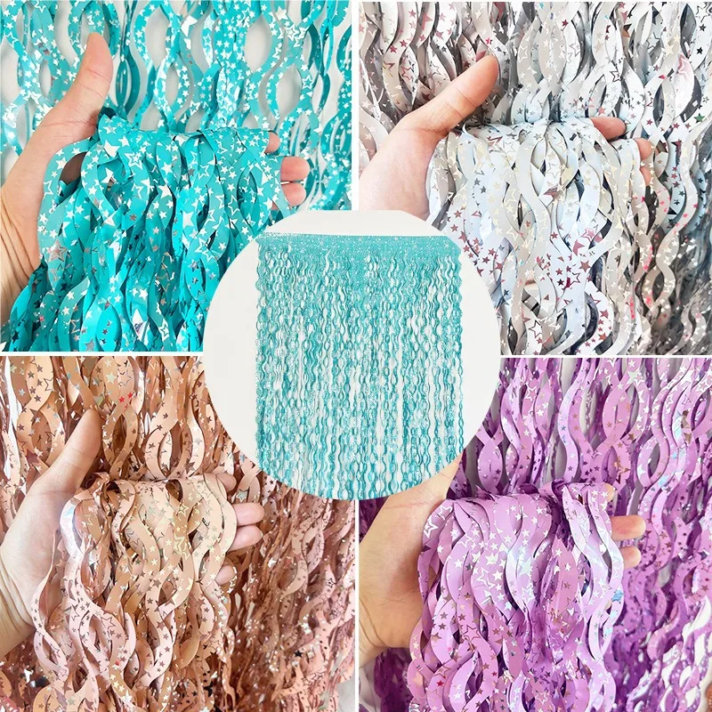 1X2M Star Colorful Rain Tinsel - đánh giá và giá Tinsel Garland Decoration