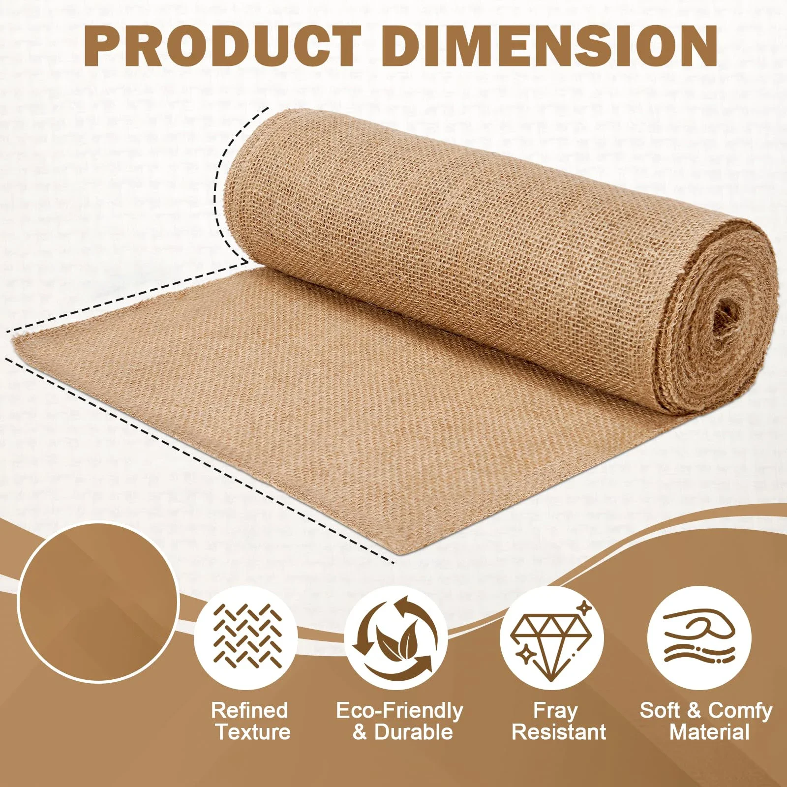 New Desig Beige Burlap Roll 30 - đánh giá và giá Christmas Table Runner