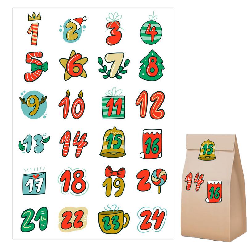 Merry Christmas Stickers Adven - đánh giá và giá Advent Calendar Gift