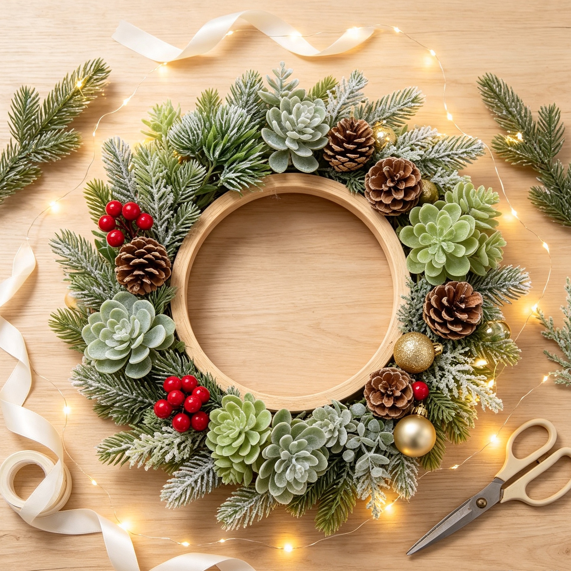 1/3PCS Silk Flowers Scrapbooki - đánh giá và giá Christmas Wreath Fake