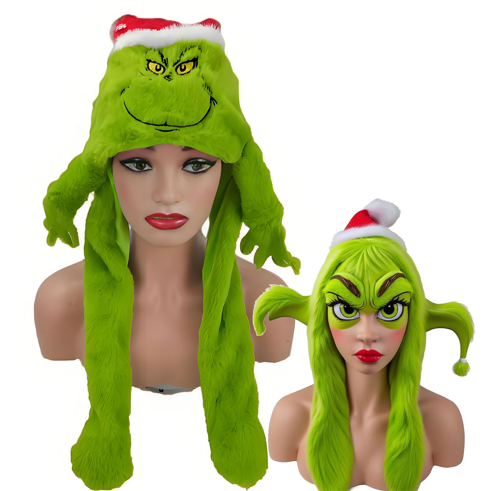 Plush Grincese Hat Cap Scarf C - đánh giá và giá Santa Hat Plush
