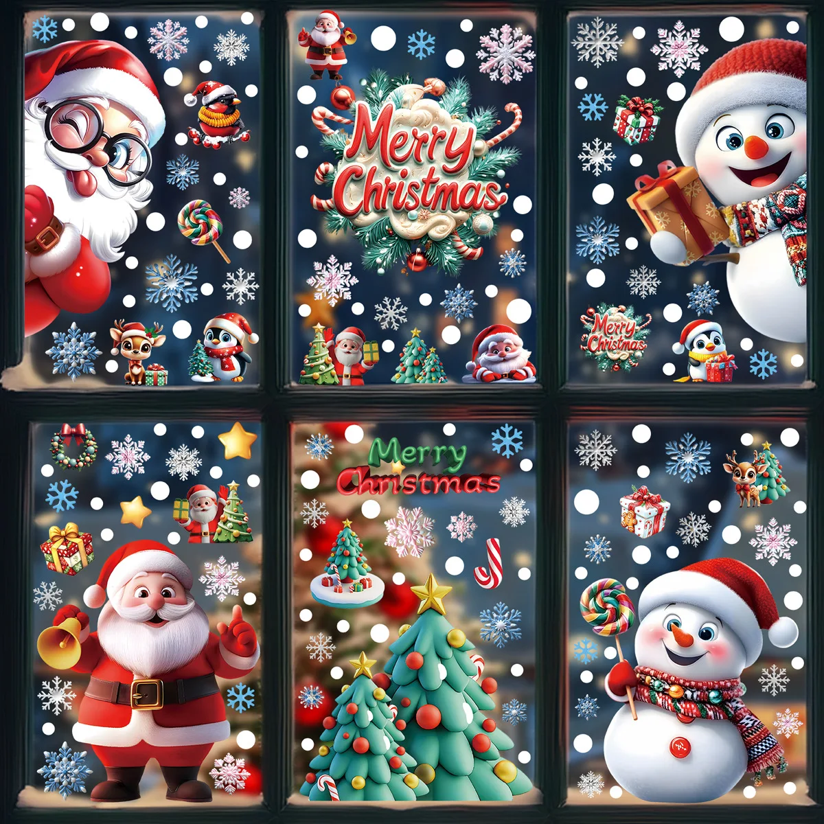 2025 Christmas Static Window C - đánh giá và giá Snowflake Window Decal