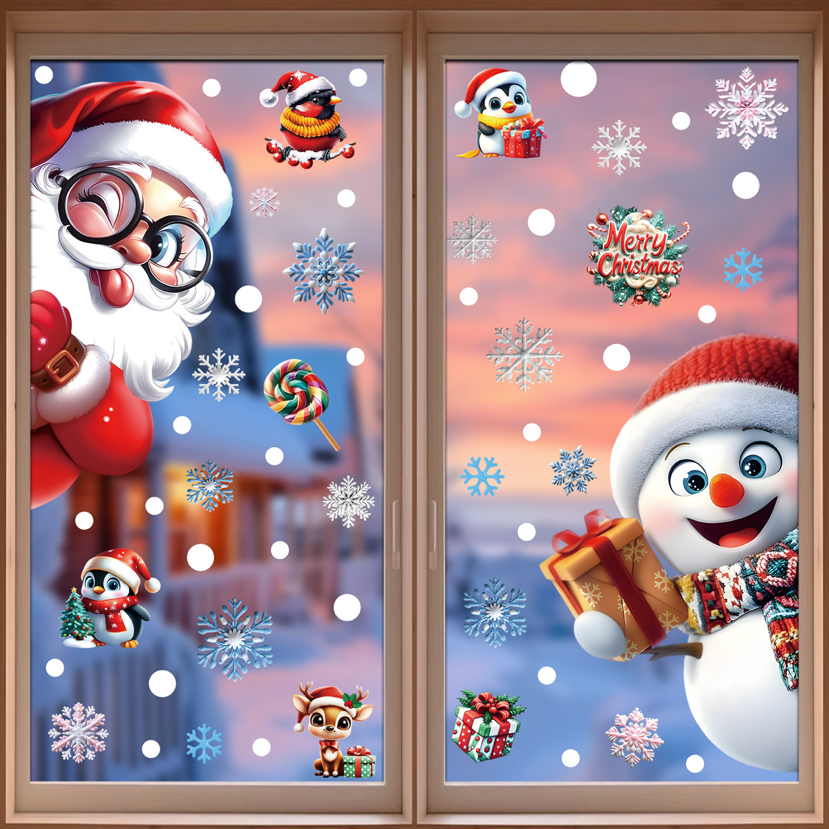 2025 Christmas Static Window C - đánh giá và giá Snowflake Window Decal