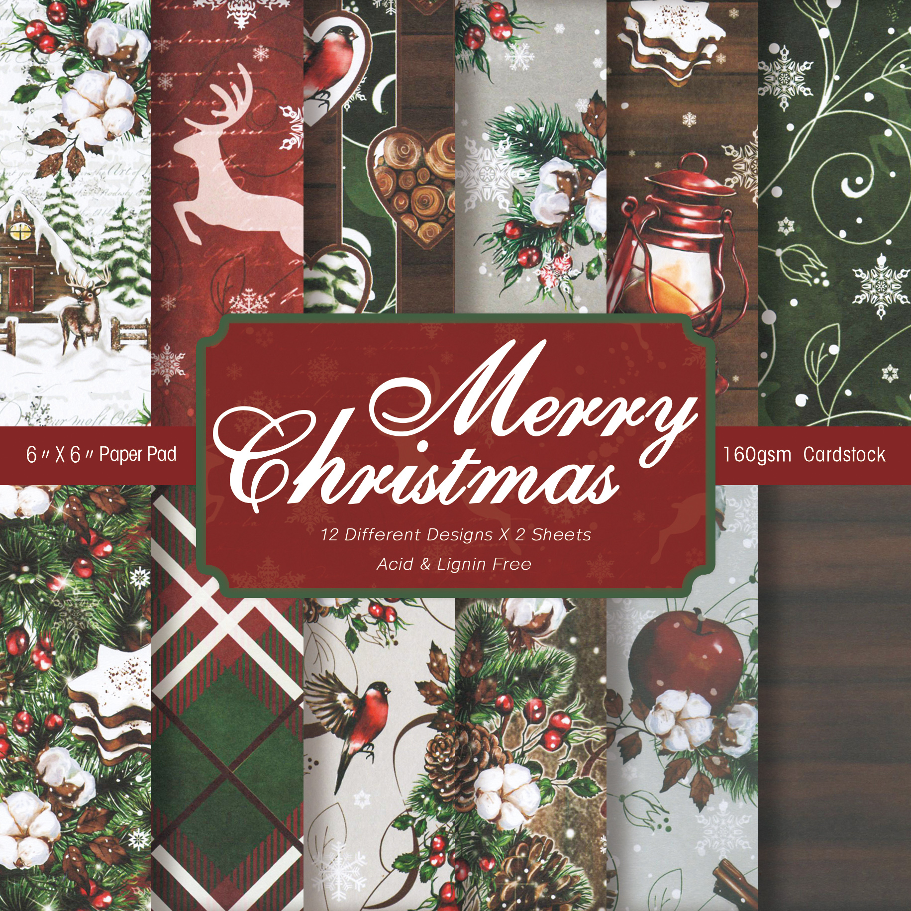 24Sheet Merry Christmas Scrapb - đánh giá và giá Christmas Throw Blanket
