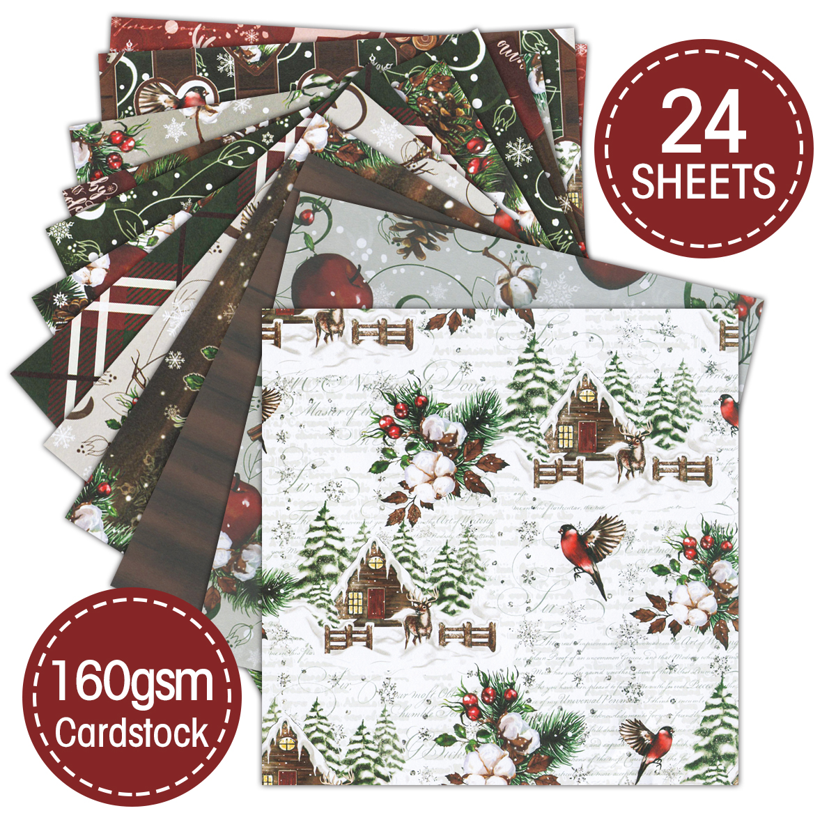 24Sheet Merry Christmas Scrapb - đánh giá và giá Christmas Throw Blanket