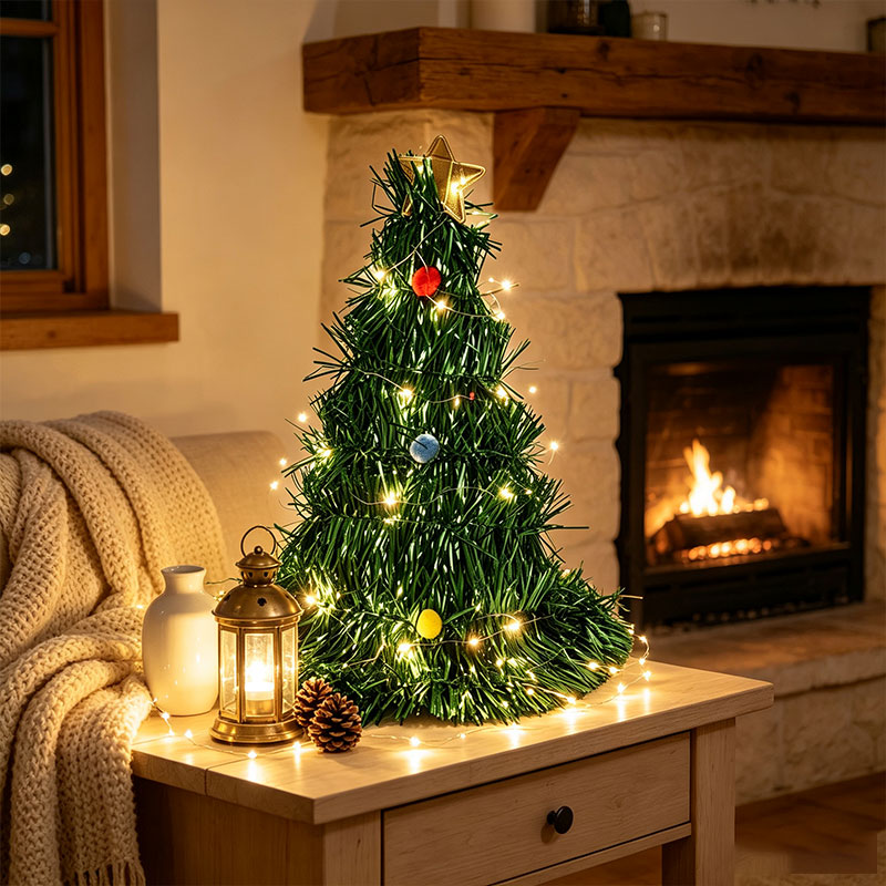 Foldable Green Tinsel Mini Chr - đánh giá và giá Star Tree Topper