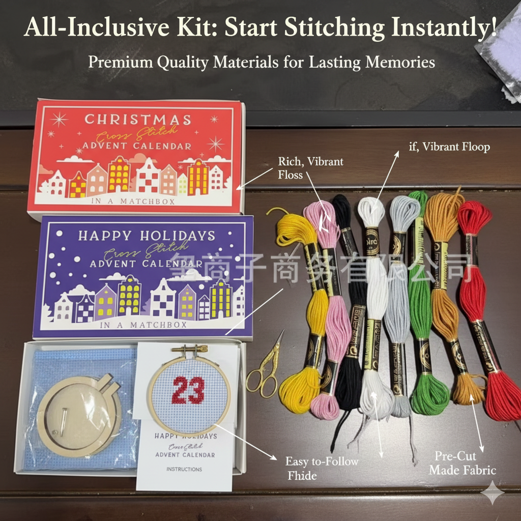 24 Days Countdown Cross Stitch - đánh giá và giá Advent Calendar Gift