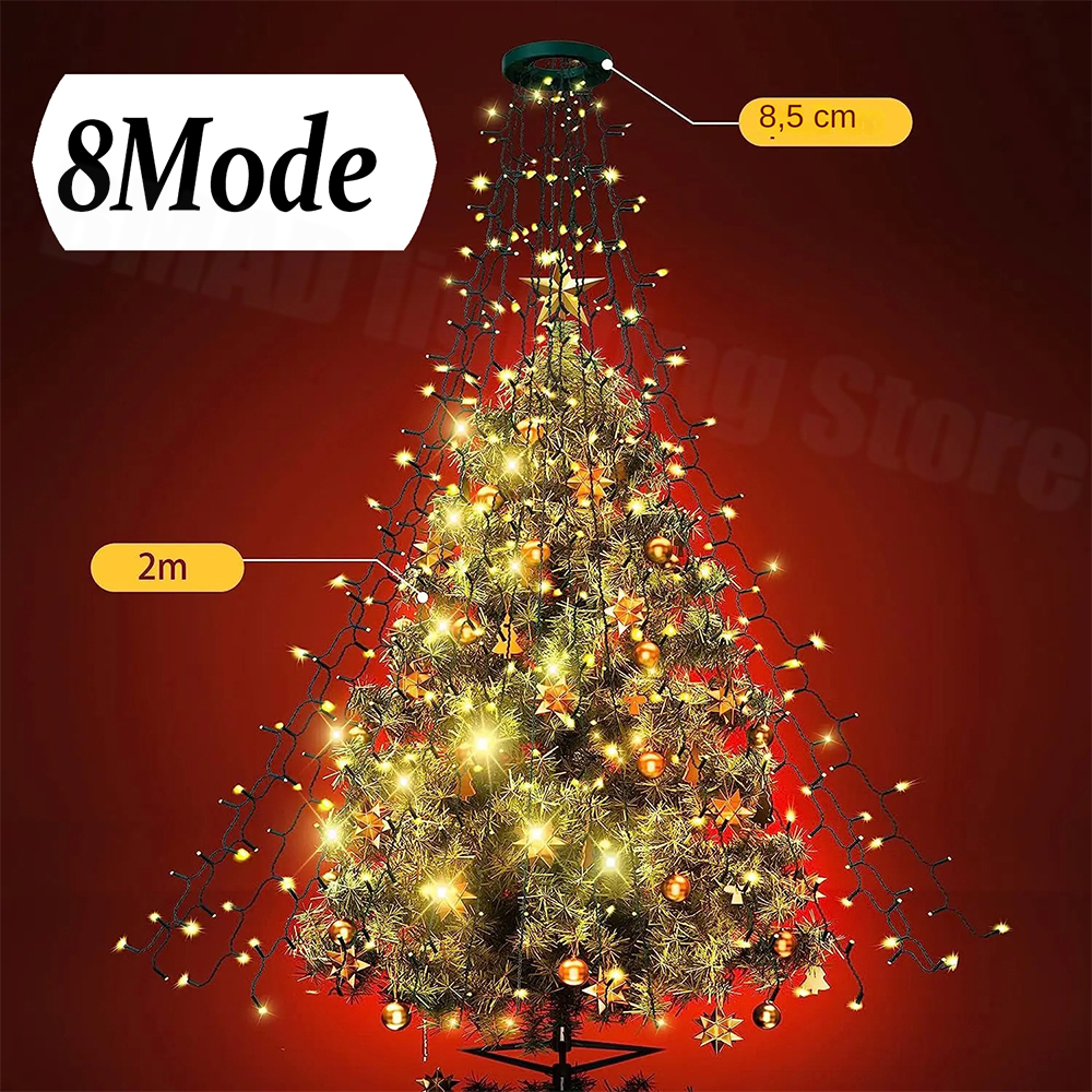 Christmas Tree Waterfall Light - đánh giá và giá Star Tree Topper
