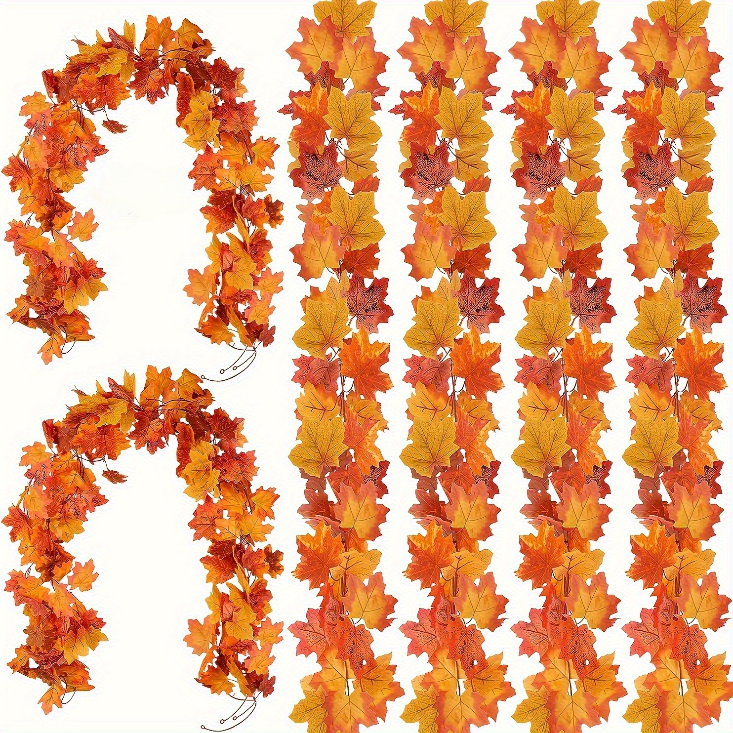 100CM Autumn Artificial Maple  - đánh giá và giá Christmas Wreath Fake