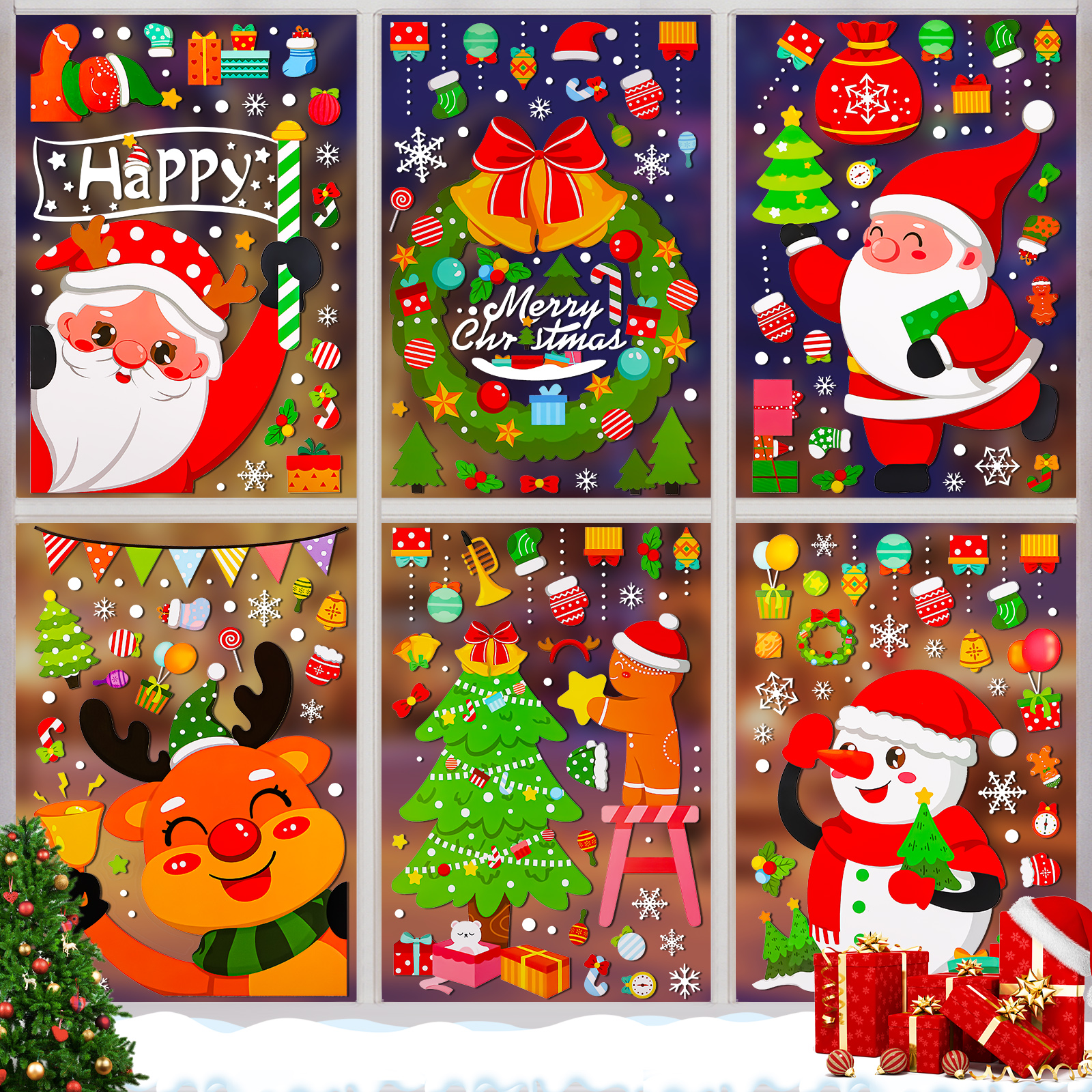 Removable Christmas PVC Static - đánh giá và giá Snowflake Window Decal