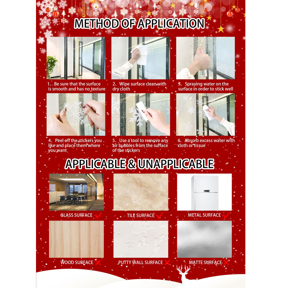 Removable Christmas PVC Static - đánh giá và giá Snowflake Window Decal