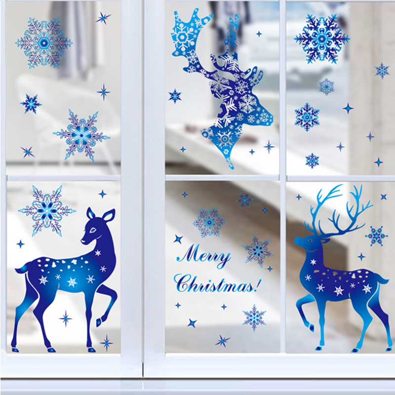 Christmas Window Stickers Elk  - đánh giá và giá Snowflake Window Decal