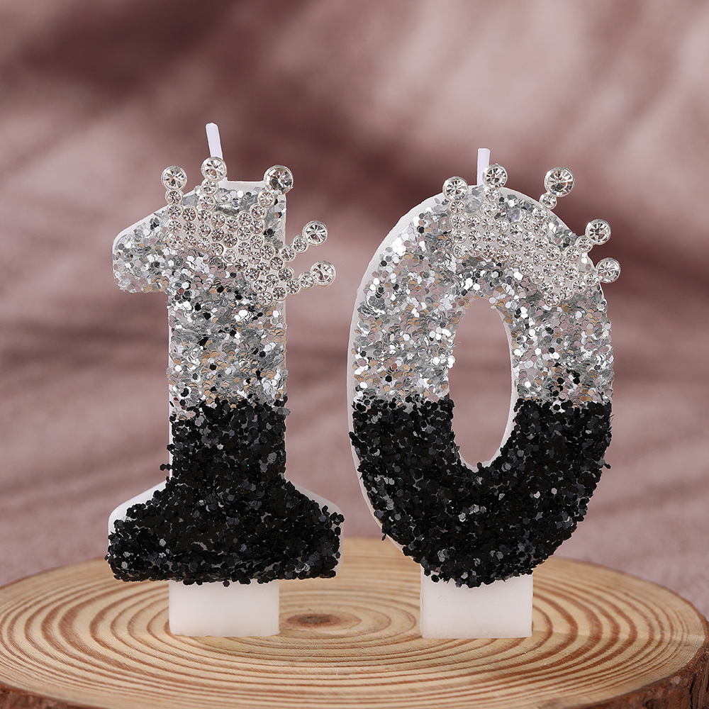 Black Silver Gradient Crown Ha - đánh giá và giá Holiday Candle Set