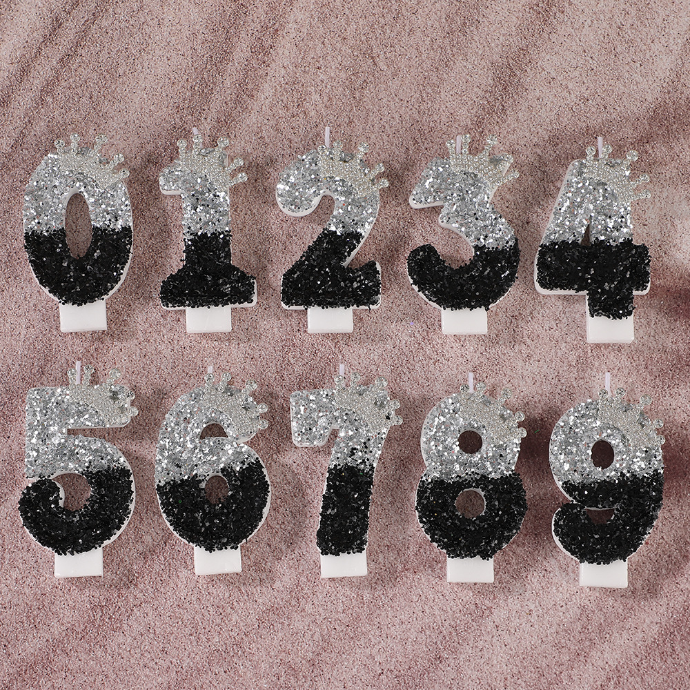 Black Silver Gradient Crown Ha - đánh giá và giá Holiday Candle Set