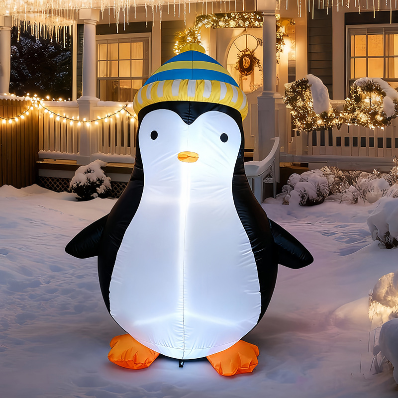 1.5M Christmas Penguin Inflata - đánh giá và giá Christmas Lights Outdoor