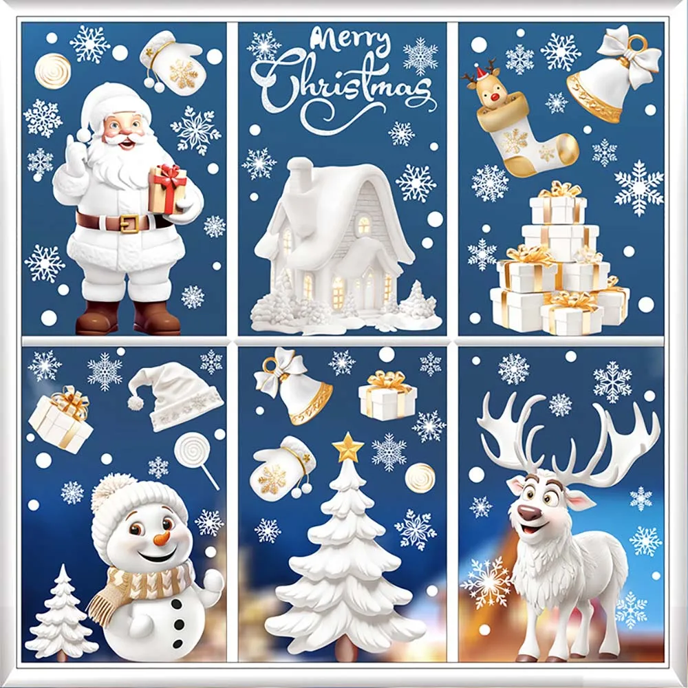 9pcs/set Christmas Window Stic - đánh giá và giá Snowflake Window Decal