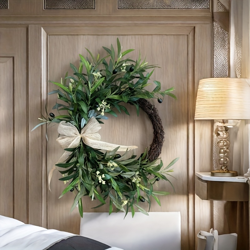 2025 Artificial Olive Wreath W - đánh giá và giá Christmas Wreath Fake