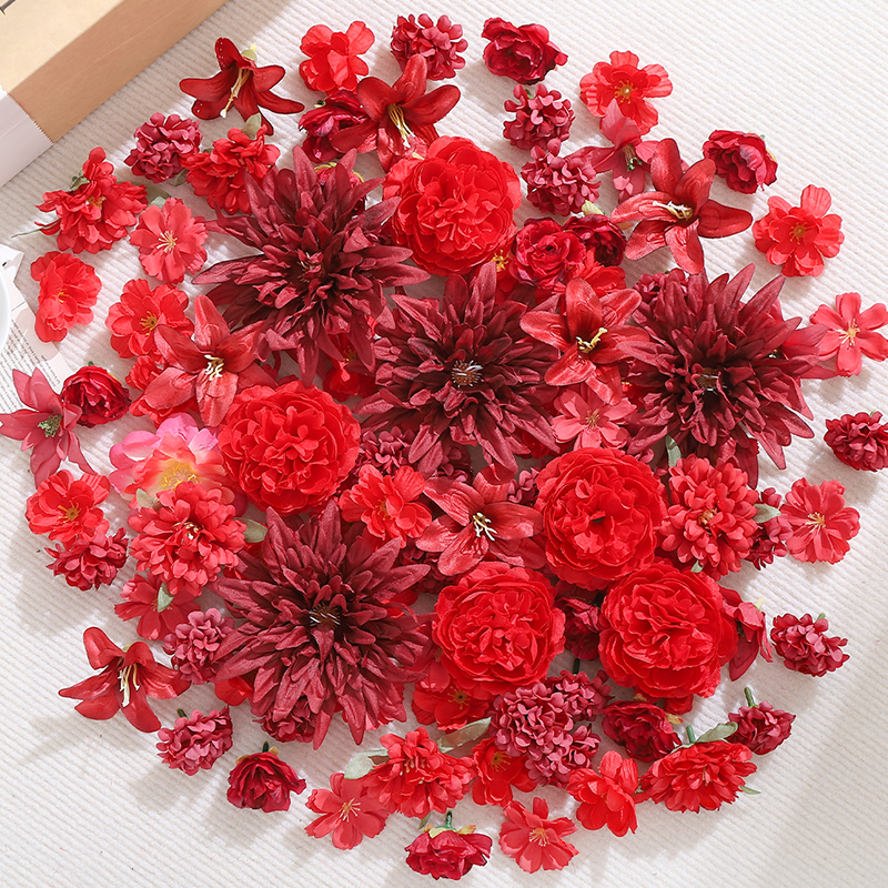 20Pcs Red Artificial Flowers H - đánh giá và giá Christmas Wreath Fake