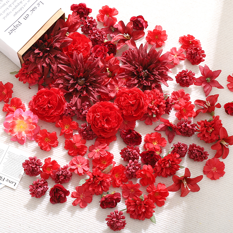 20Pcs Red Artificial Flowers H - đánh giá và giá Christmas Wreath Fake
