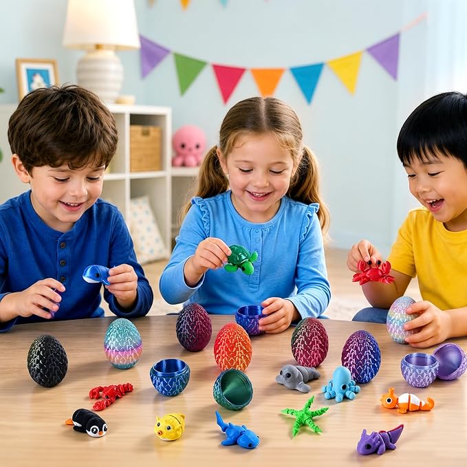 24pcs 3D Printed Surprise Egg  - đánh giá và giá Advent Calendar Gift